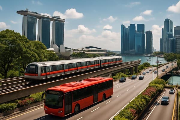 Singapore transport guide and connections cover image — travel photography scene.