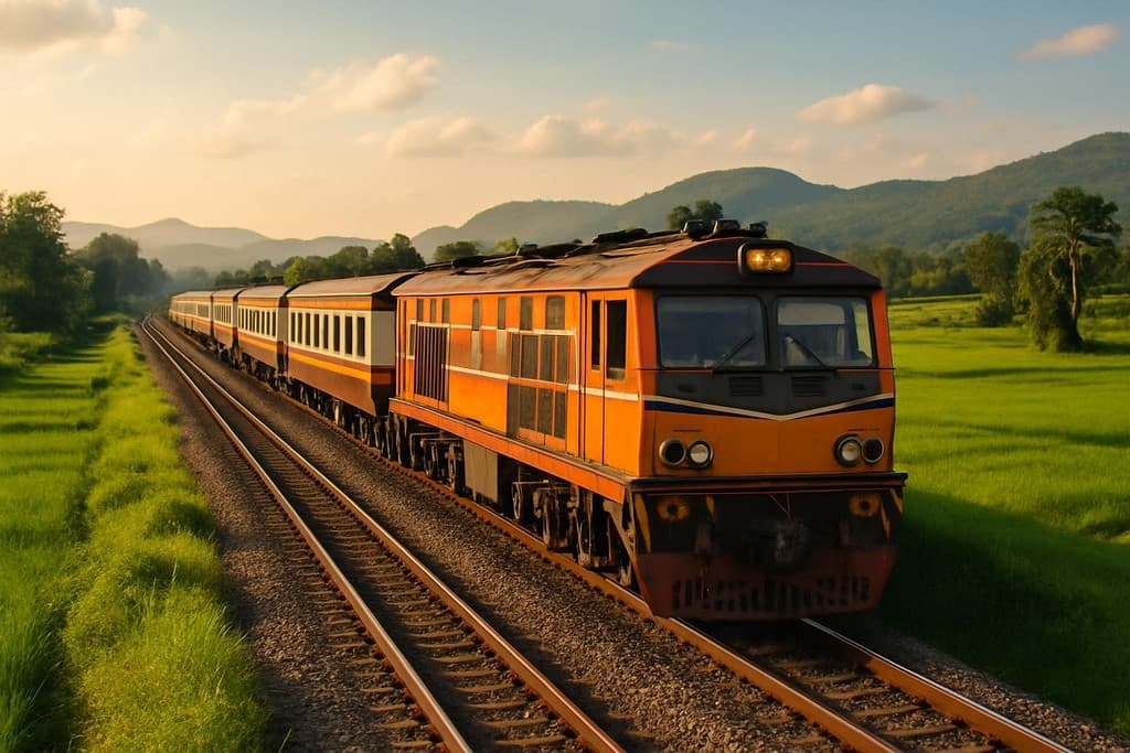 Bangkok to Chiang Mai transport guide cover image — travel photography scene.