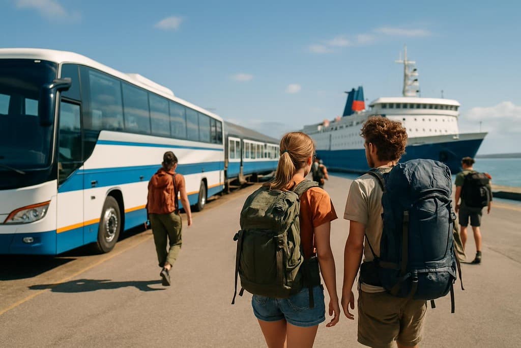 Budget transport tips for travelers cover image — travel photography scene.