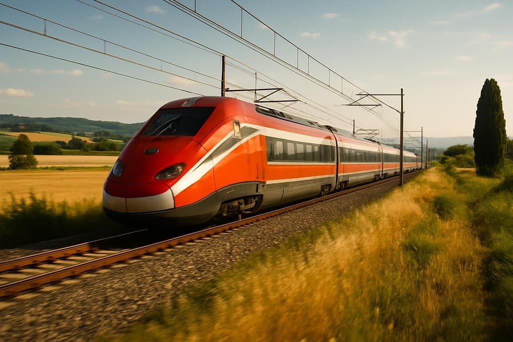 Rome to Florence train guide cover image — travel photography scene.