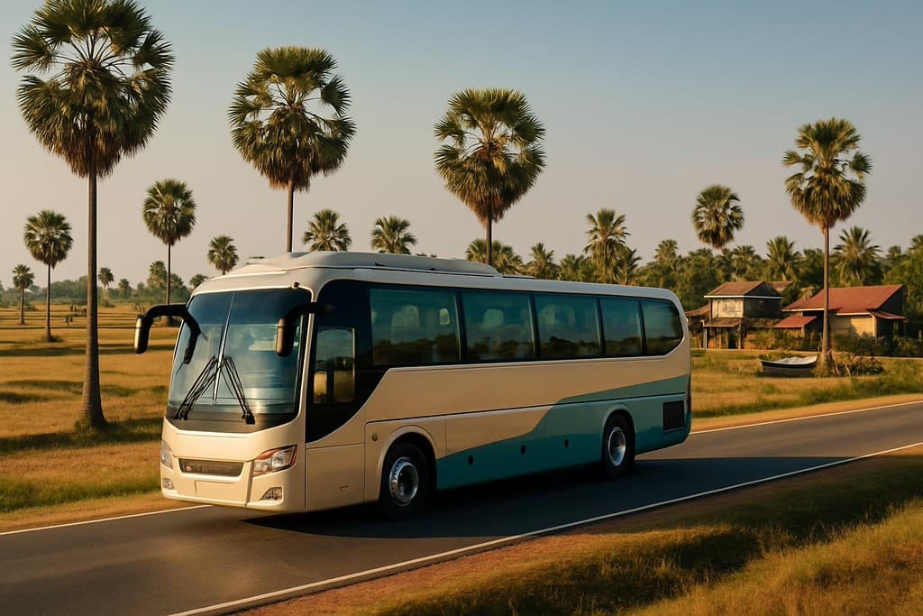 Siem Reap to Phnom Penh transport guide cover image — travel photography scene.