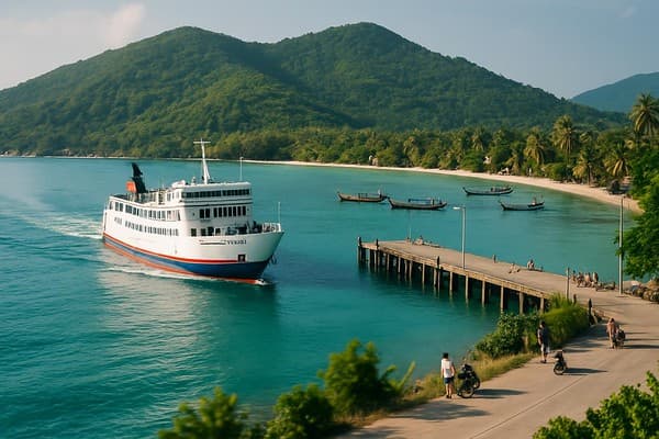How to get to Koh Phangan cover image — travel photography scene.