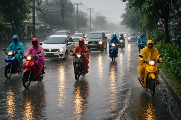 Transport in the rainy season - cancellations and alternatives cover image — travel photography scene.