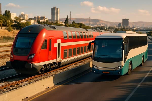 Israel transport guide cover image — travel photography scene.