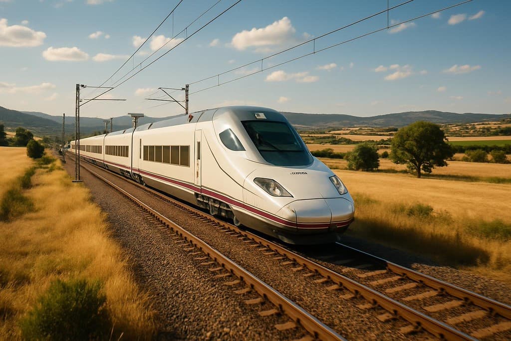 Spain transport guide cover image — travel photography scene.