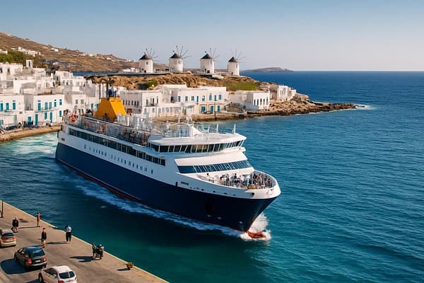 How to get to Mykonos cover image — travel photography scene.