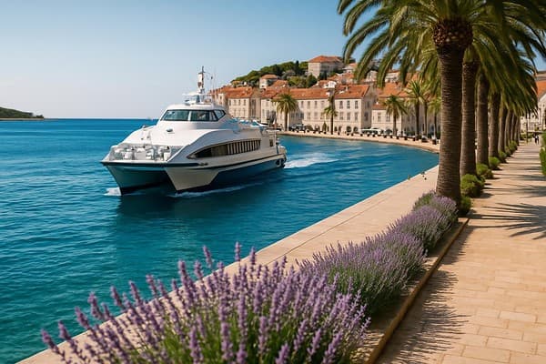 How to get to Hvar cover image — travel photography scene.