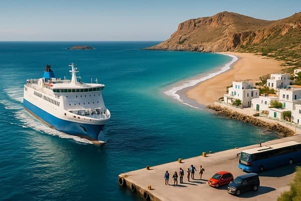 How to get to Crete cover image — travel photography scene.