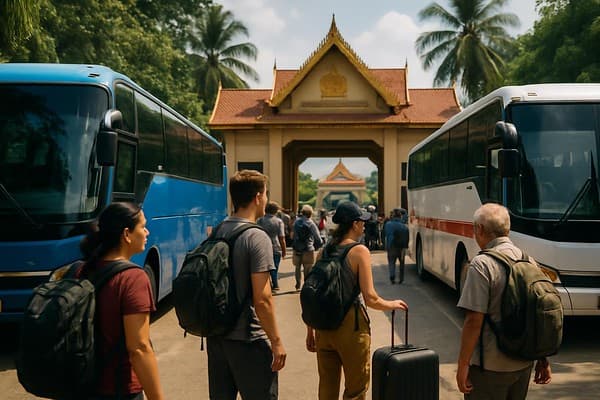 Overland border crossings in Southeast Asia cover image — travel photography scene.