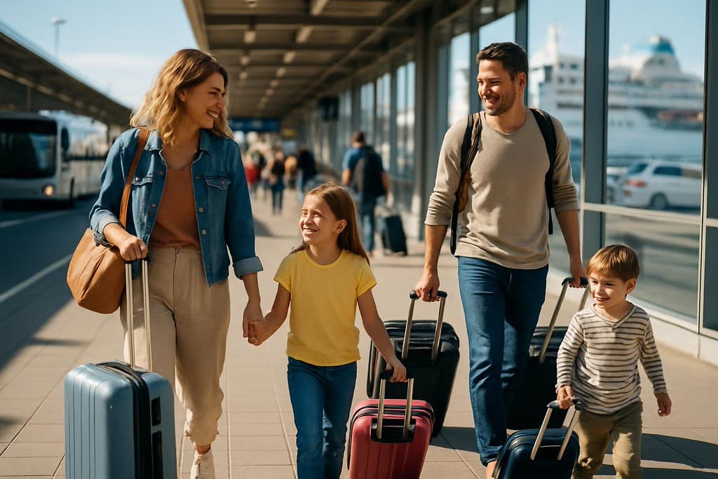 Traveling with kids - transport tips cover image — travel photography scene.