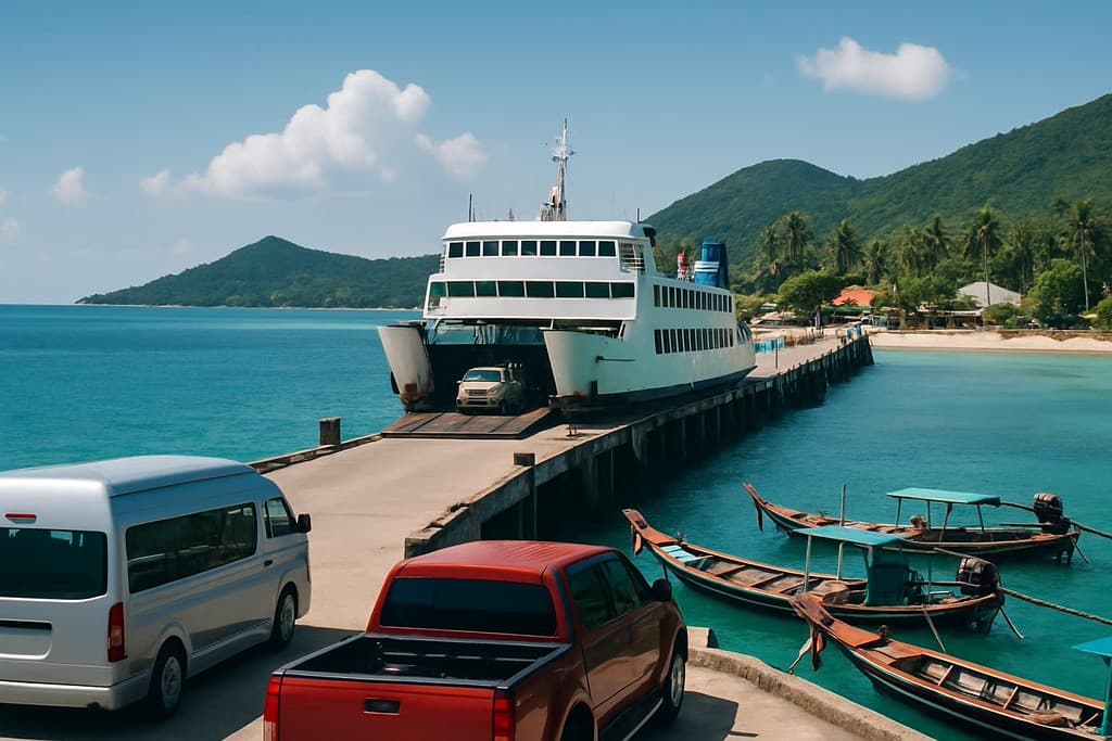 Bangkok to Koh Phangan transport guide cover image — travel photography scene.